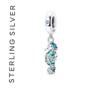 🌟 S925 Sterling Silver Seahorse Dangle Charm
